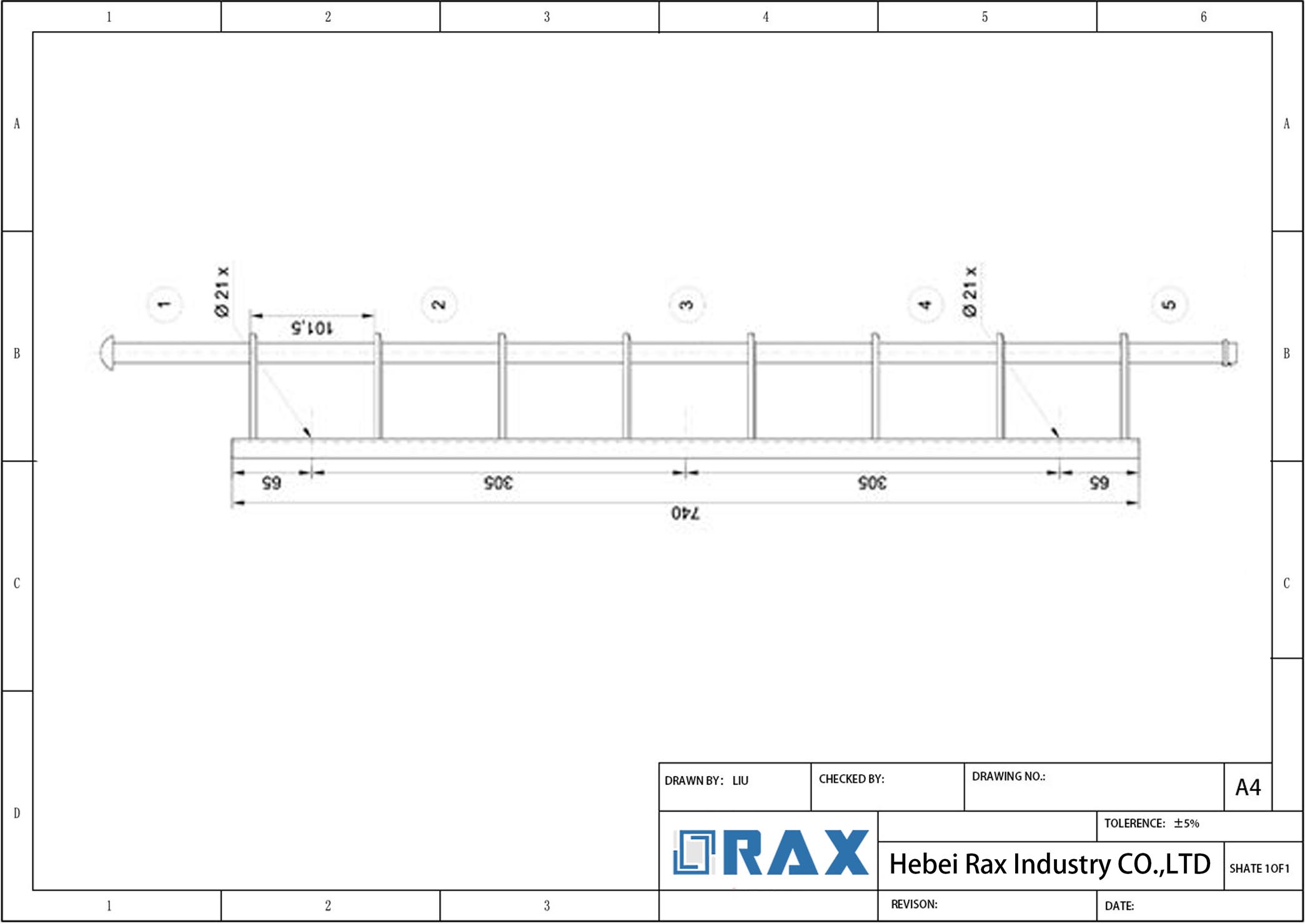 secondary rack drawing