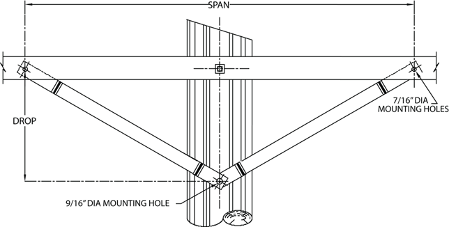 Installation of steel cross arm