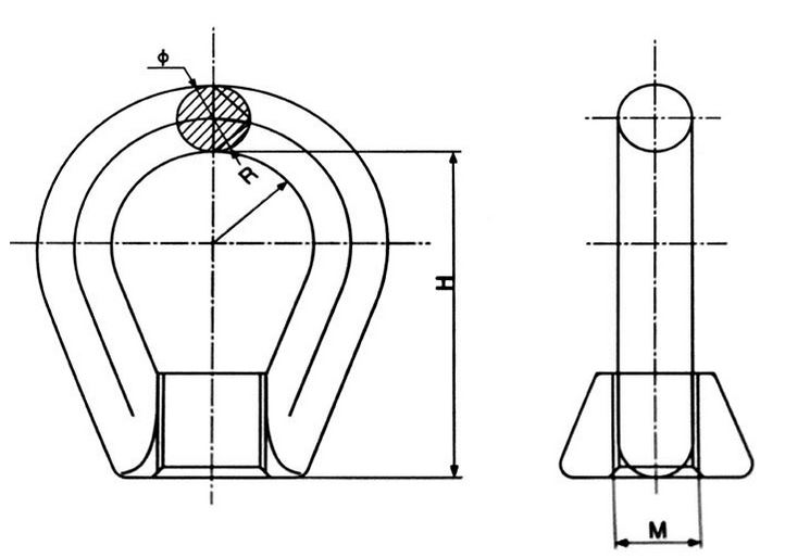 Eye Nut Technical Drawing