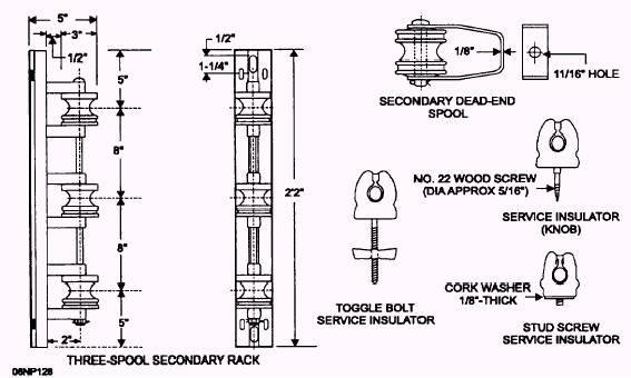 Parts of a secondary spool