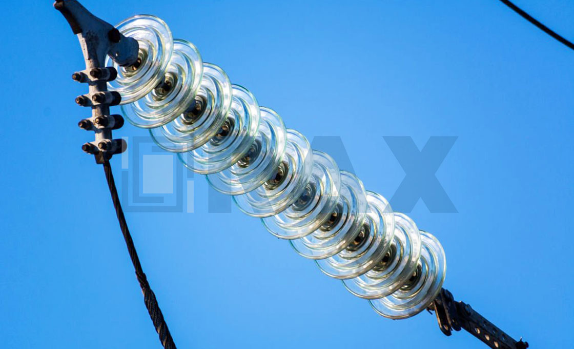 glass suspenion insulator string