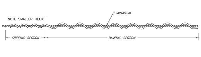 Spiral Vibration Damper Drawing