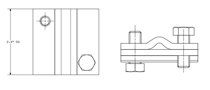 Crossover Clamp drawing