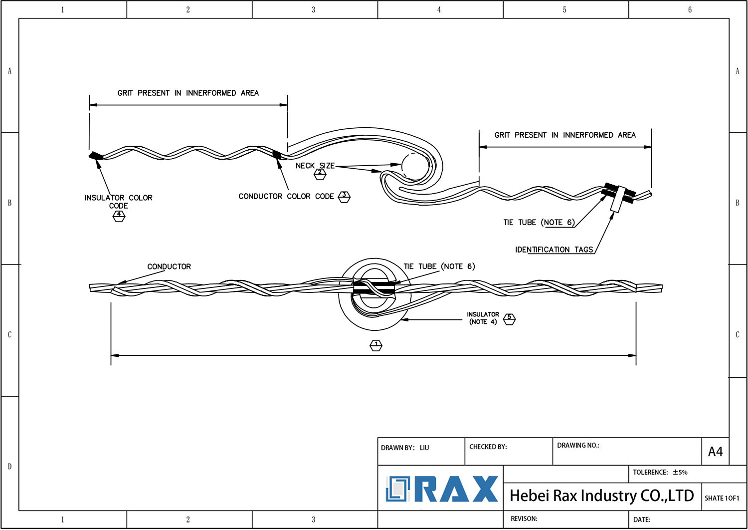Aluminum Top Tie Drawing