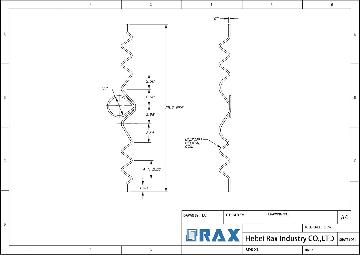 PVC Plastic Side Tie Drawing