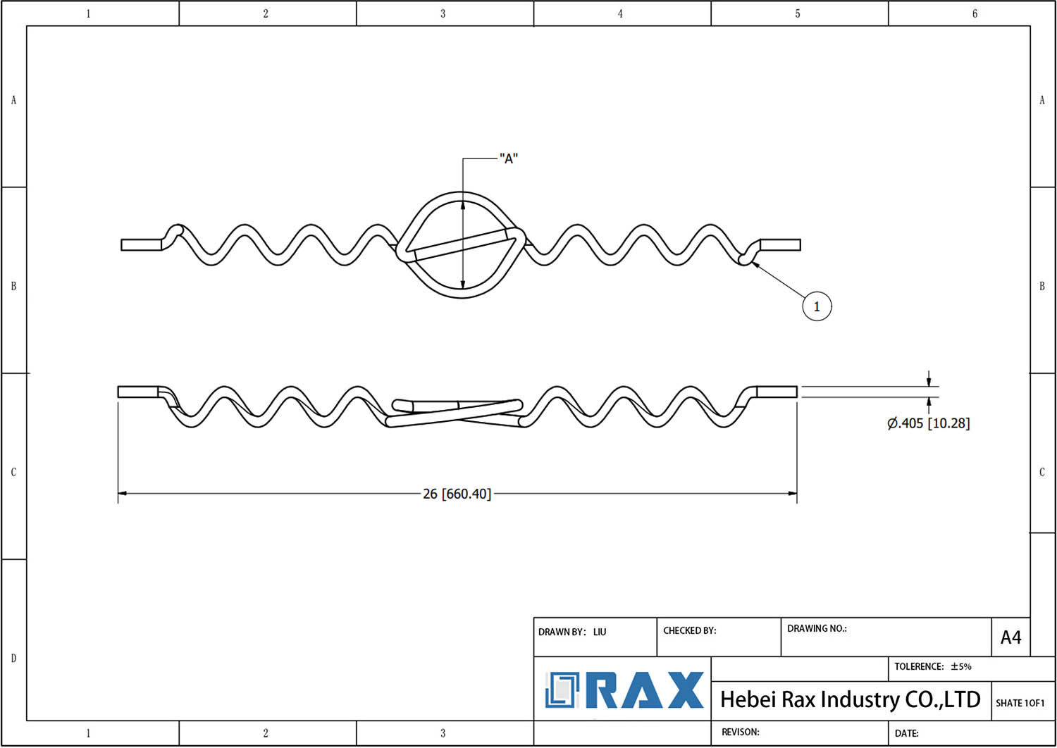 Plastic Line Tie Drawing