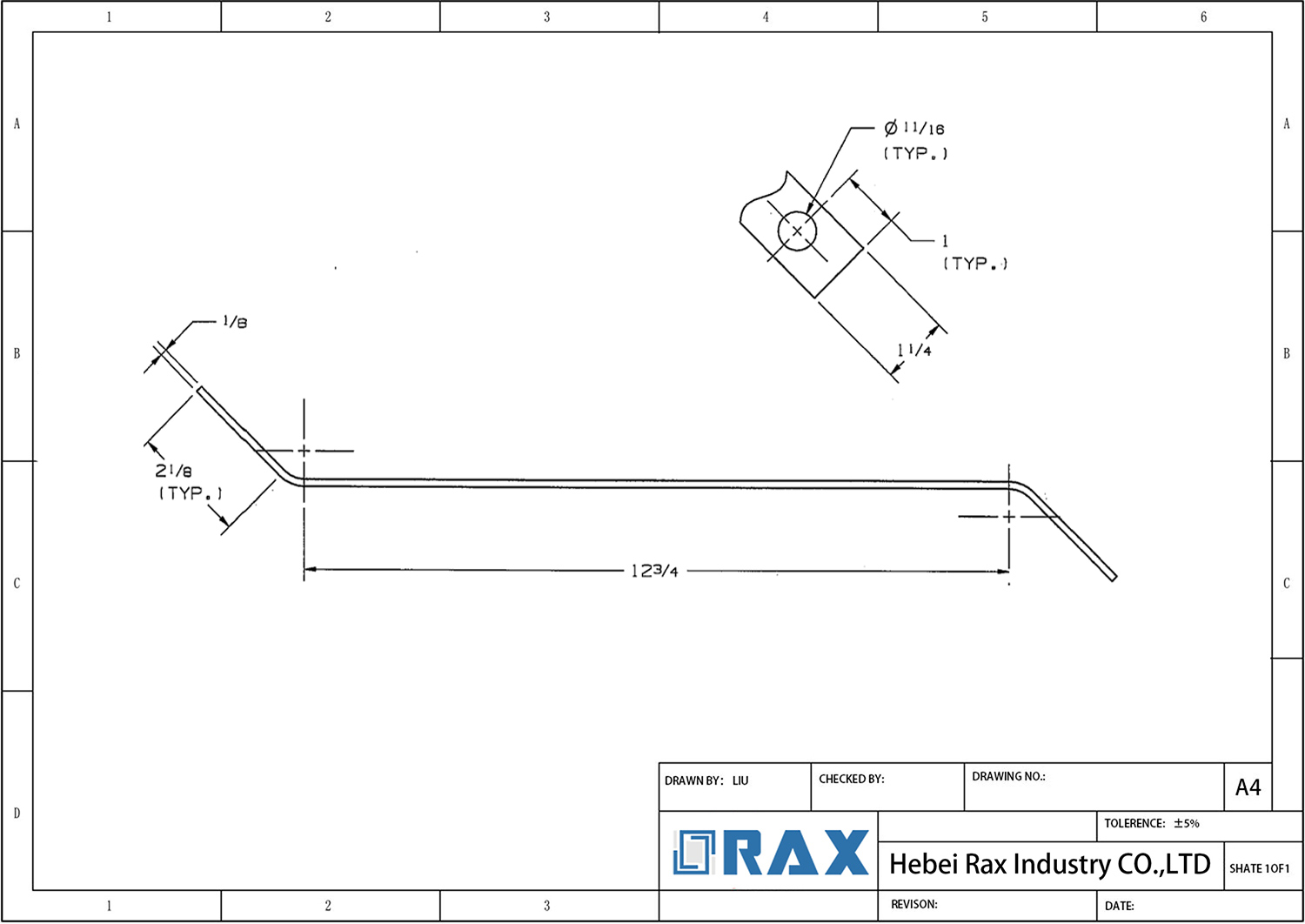 Reinforcing Brace Drawing