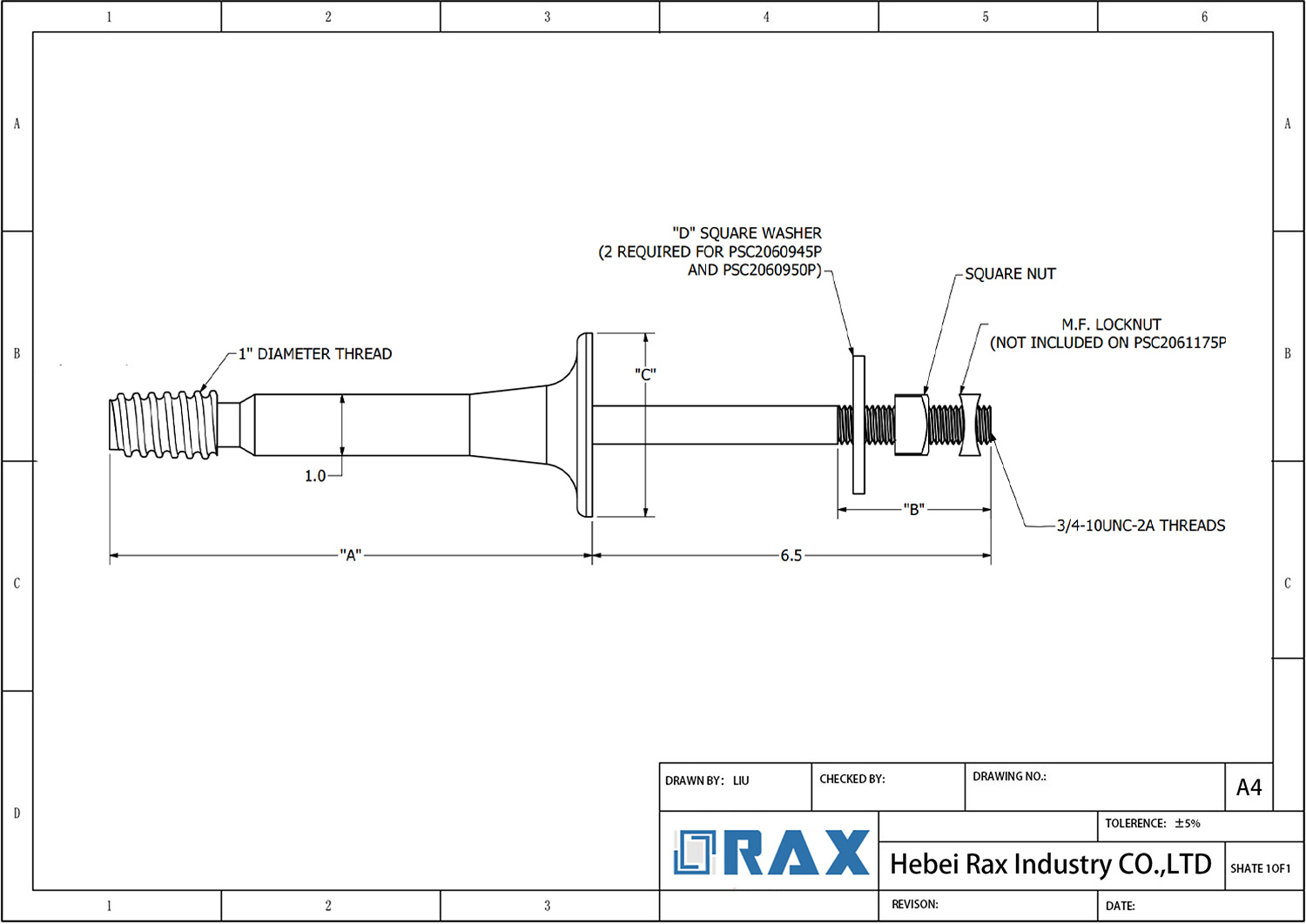 Crossarm Pin Drawing