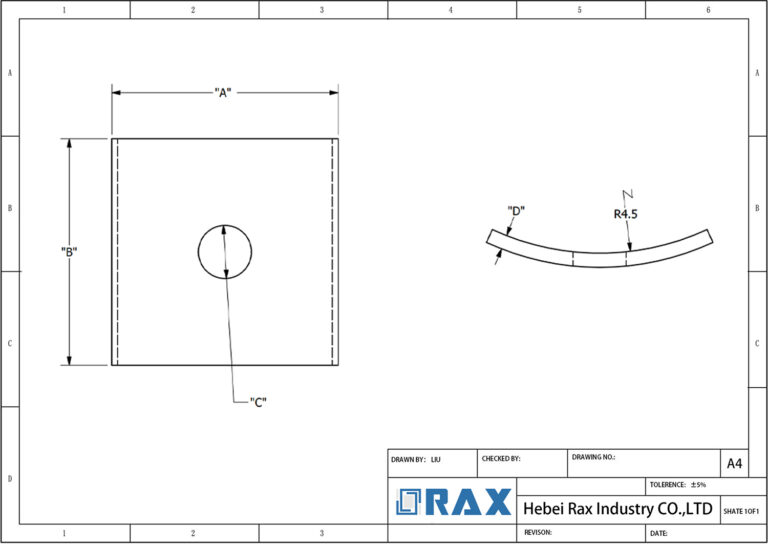 Bitumin Washer Drawing.pdf Square Curved Washer Manufacturer - Rax Industry
