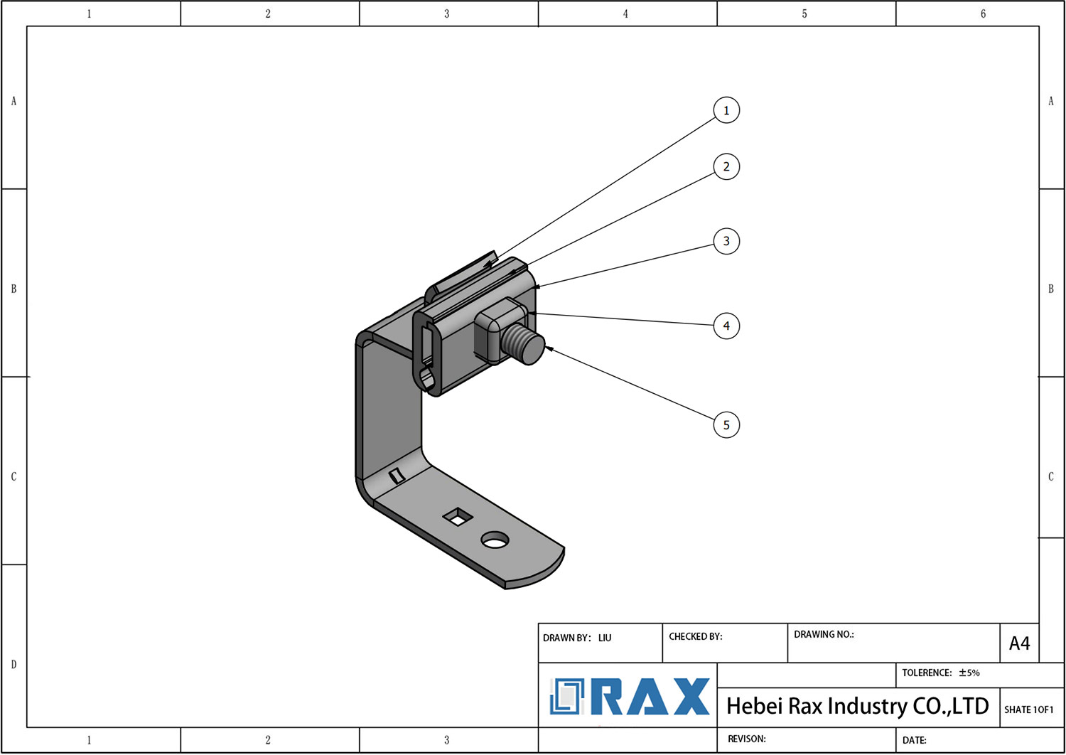 Tap Bracket Drawing